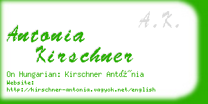 antonia kirschner business card